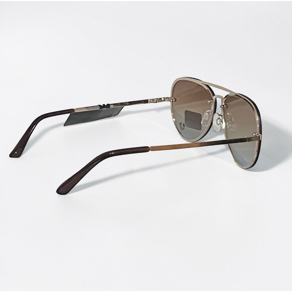 True Religion Aviator Sunglasses 2-Tone Blue/Amber Lens Gold Frame NEW main image 9